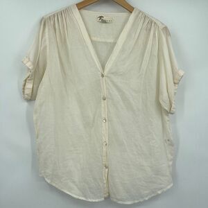 Local Susie Shirt White Cotton Sz Med